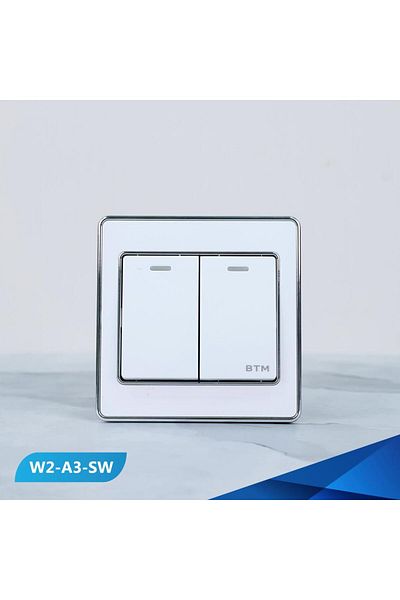 Btm Marajiz switch, white and silver- 3 pieces