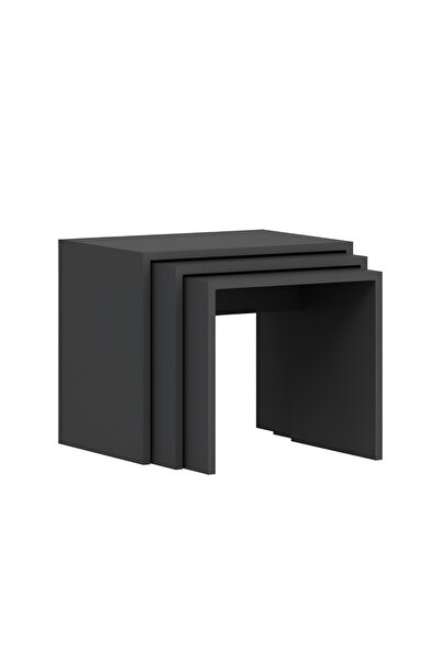 KRM HOME 3'lü zigon sehpa (ANTRASİT)