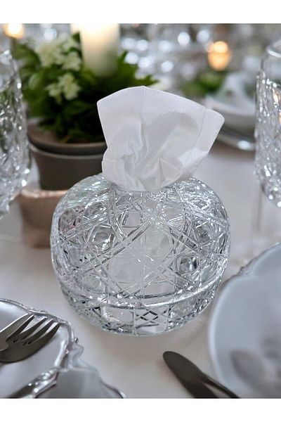 AYZ HOME Crystal Glass Handmade Design Napkin Holder / Invitation -Organization - Wedding - Engagement Napkin Holder