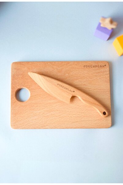 PİNGUPLAY Montessori Güvenli Kesme Seti 2li ( Aktivite Oyuncak, Eğitici Oyuncak)