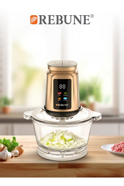 rebune 350W Electric Chopper with 2.0L Capacity – Small in Size, Big in Performance