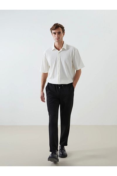 LC Waikiki Ανδρικό παντελόνι LCW Vision Black Standard Mold