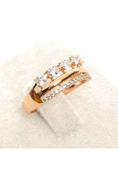 XUPING JEWELRY Xuping Jewelery Stainless Steel 5 Stone Diamond Model Jeweler Model Ring-Engagement Ring