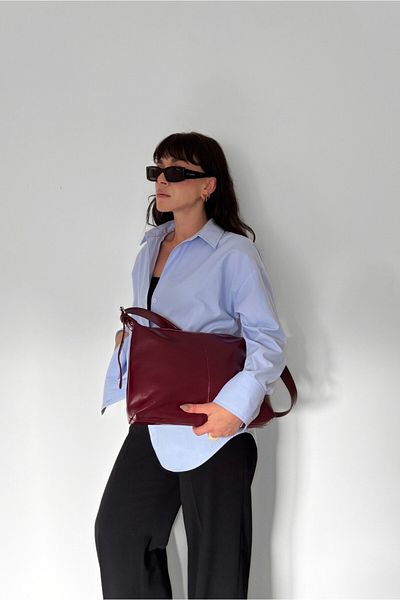 Yuka Atelier Γυναικεία τσάντα ώμου Cushy Claret Red