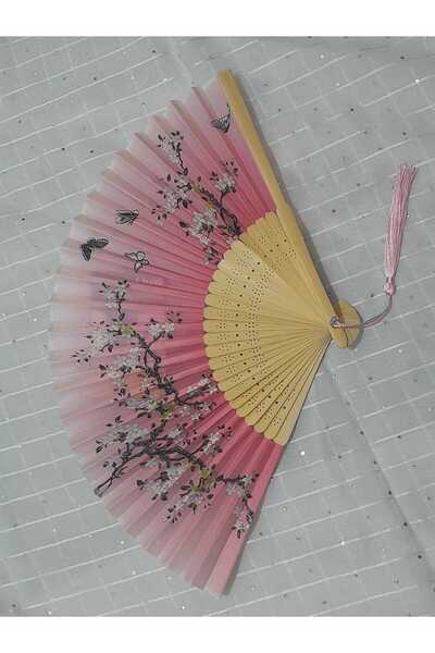 aysa stil Ahşap desenli yüksek kaliteli Japon bambu yelpazesi