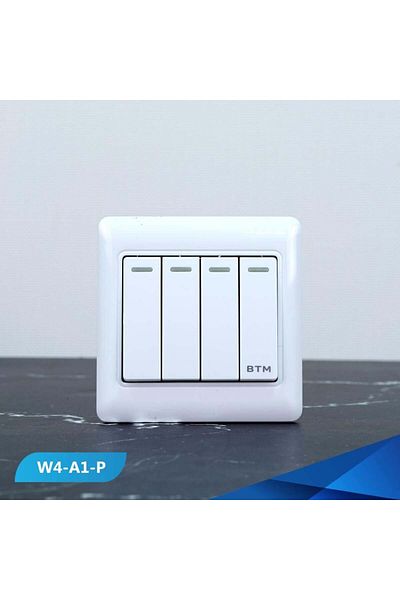 Btm Round switch, white, twisted