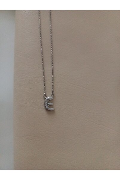 Tişt Accessory XUPING قلادة نسائية فضية اللون من حجر الزركون على شكل حرف E من...