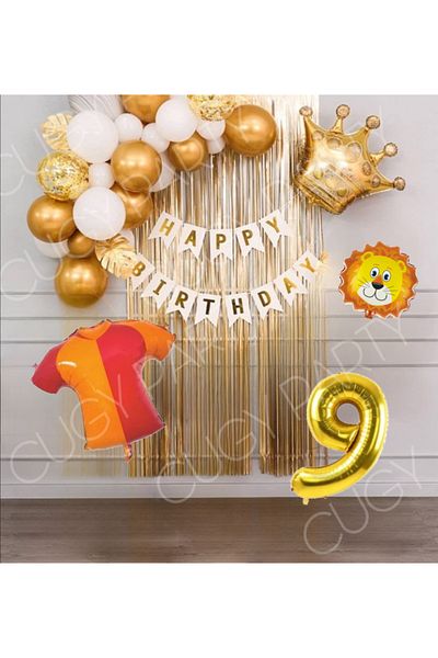 CUGY Yellow Red Team Uniform Birthday Party Set