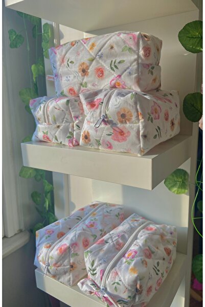 Cherry tote bag حقيبة مكياج زهور