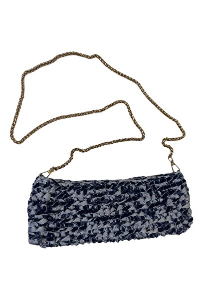 ŞengülKozmetik Women's Hand Knitted Gold Chain Strap Bag