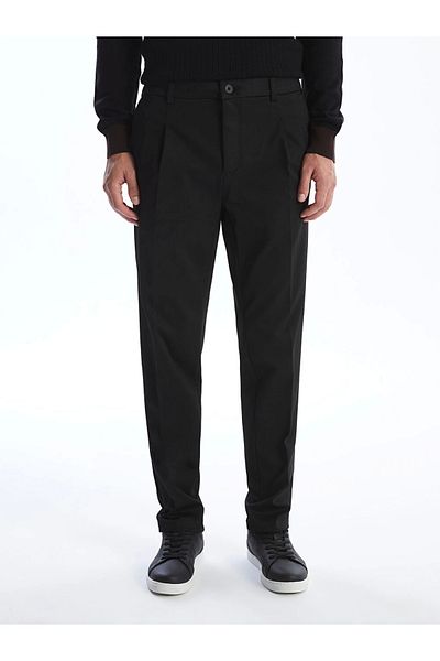 LC Waikiki Ανδρικό παντελόνι Chino LCWAIKIKI Classic Black Standard Fit