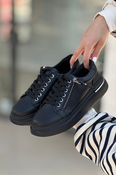 otuzbesshoes Pantofi sport pentru femei Nider SP118-K cu fermoar și șireturi