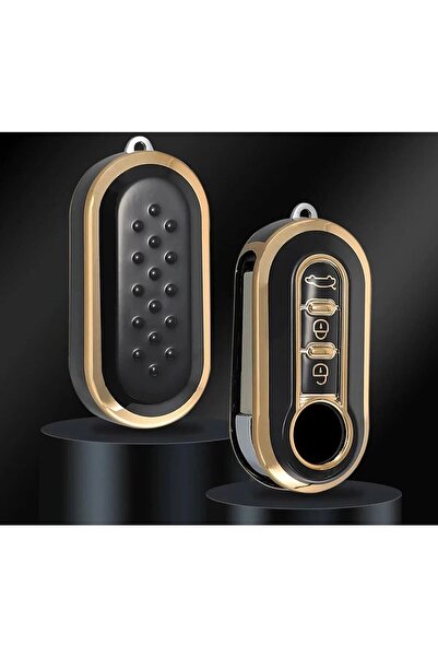 Skilit حافظة مفاتيح فيات دوبلو نانو أسود ذهبي