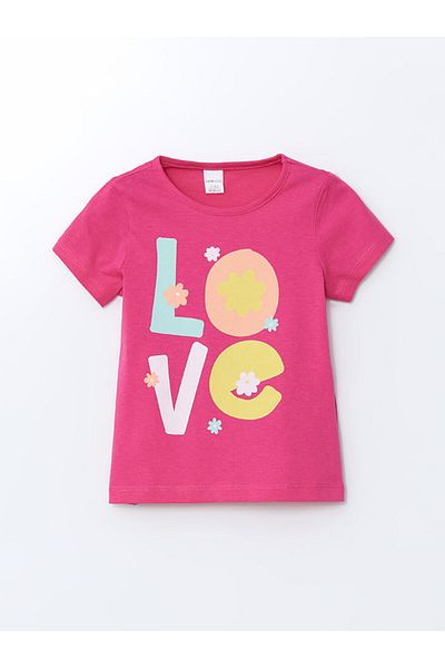 LC Waikiki LCW ECO Crew Neck Short Sleeve Girl's T-Shirt
