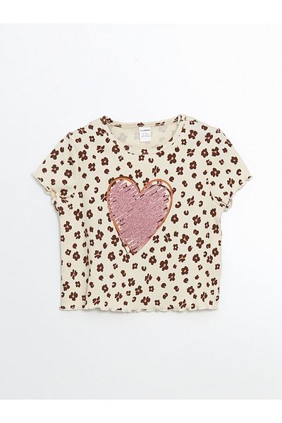 LC Waikiki Lcw Kids Crew Neck Printed Girls' T-Shirt