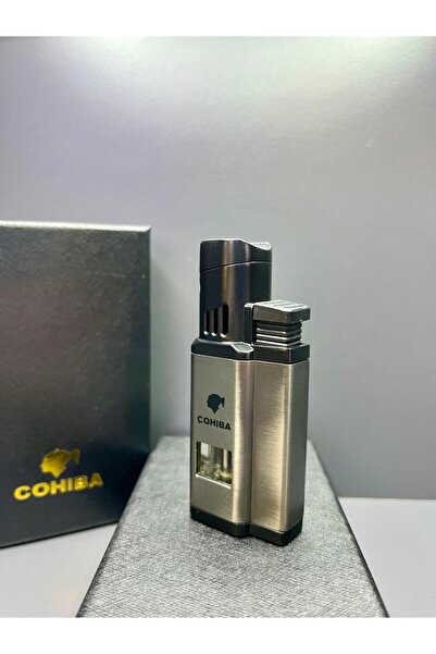COHİBA Çift Torch Pürmüz Alevli Puro Delicili Premium Puro Çakmağı