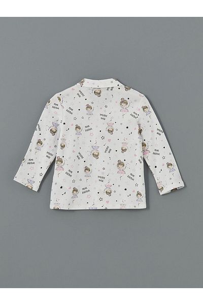 LC Waikiki Lcw Kids Resort Collar Printed Girl's Shirt