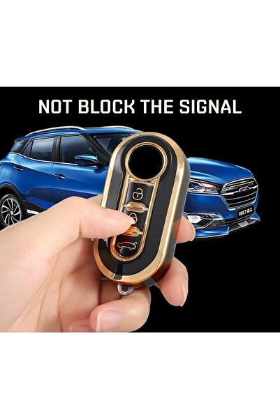 bigkey Fiat Doblo Anahtar Kılıfı Nano Siyah Gold