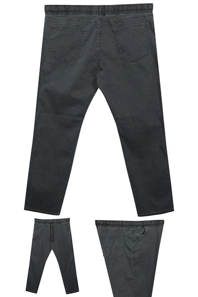 marufshop Men's Plus Size Lace-Up Lycra Pipe Leg Jeans Suitable for Weight between 100 Kilo-180 Kilo