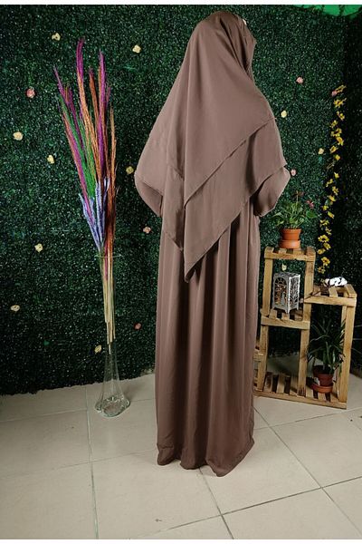 ABAYA Medina Silk σε τρία κομμάτια - Dawn Set - Cappuccino