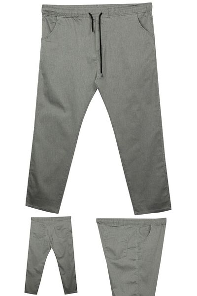 marufshop Men's Plus Size Lace-Up Lycra Pipe Leg Jeans Suitable for Weight between 100 Kilo-180 Kilo