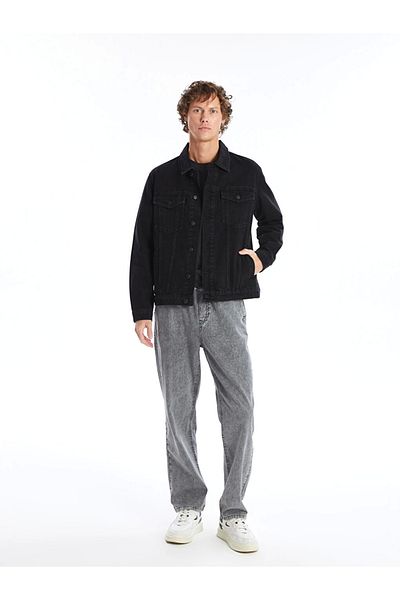 LC Waikiki Ανδρικό τζιν μπουφάν LCW Jeans Μαύρο Standard Fit
