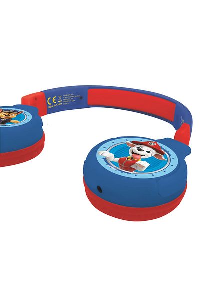 LEXIBOOK PAW PATROL 2-in-1 Foldable Kids Headphones | Bluetooth & Wired | Volume Control | Blue/Yellow