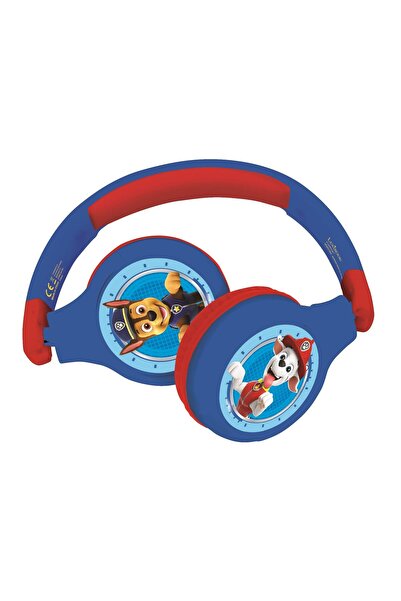 LEXIBOOK PAW PATROL 2-in-1 Foldable Kids Headphones | Bluetooth & Wired | Volume Control | Blue/Yellow