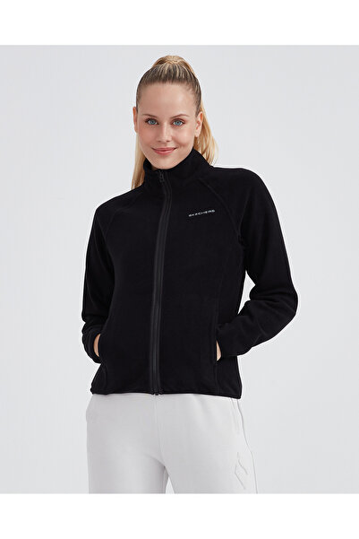 SKECHERS W Turtle Neck Full Zip Polar pentru femei, fleece negru S212935-001