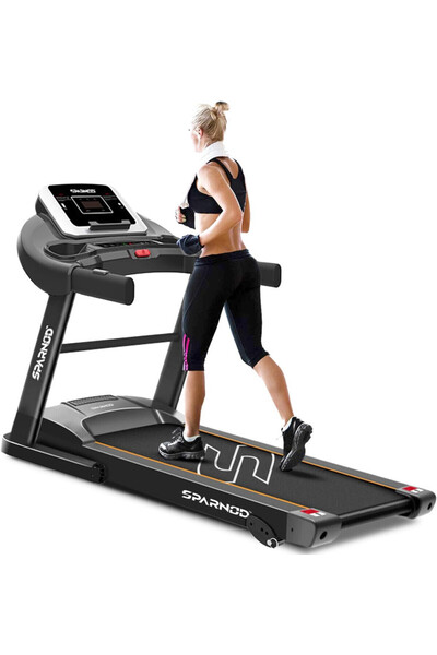 Sparnod Fitness Sth-1250 Foldable Treadmill, 3hp Peak, 12 Pre-set, Hi-fi Spea...