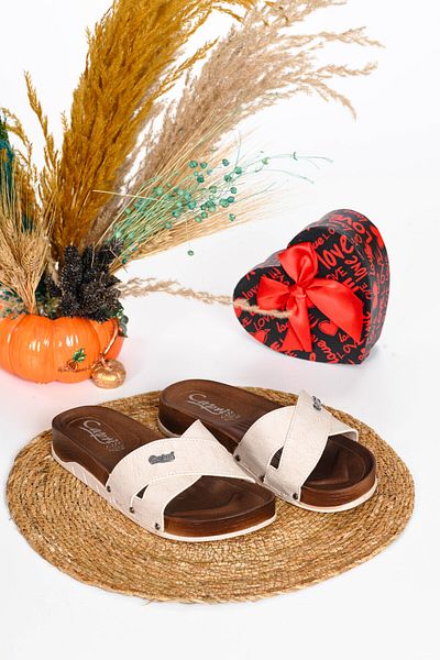 CAPRİ MODA Γυναικείες άνετες καθημερινές παντόφλες ορθοπεδική σόλα