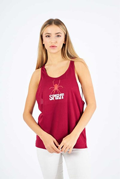 Moda Işık Atletsko donje triko bordo boje - sa štampanim dizajnom