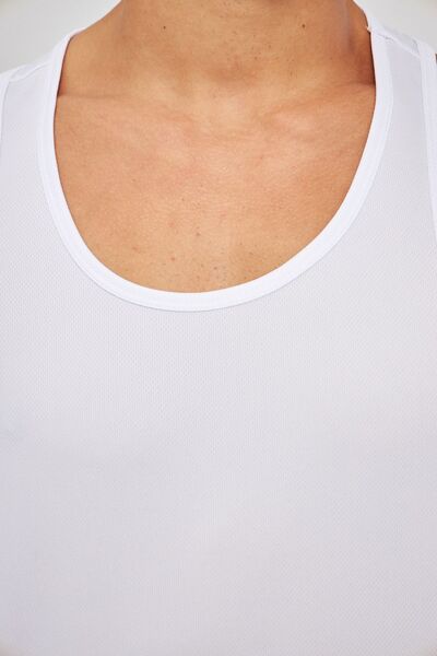 Moda Işık White Printed Men's Sports Tank Top