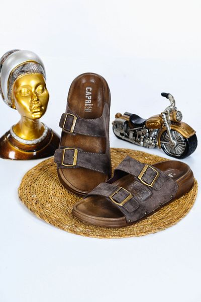 CAPRİ MODA ανδρικές ορθοπεδικές παντόφλες διπλής πόρπης