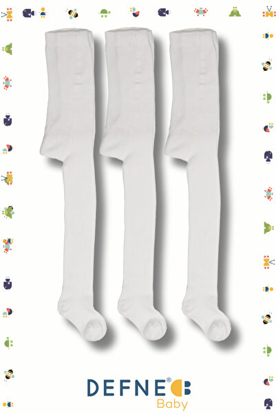 Defne Baby 3 قطع جوارب طويلة قطنية للفتيات والرضع