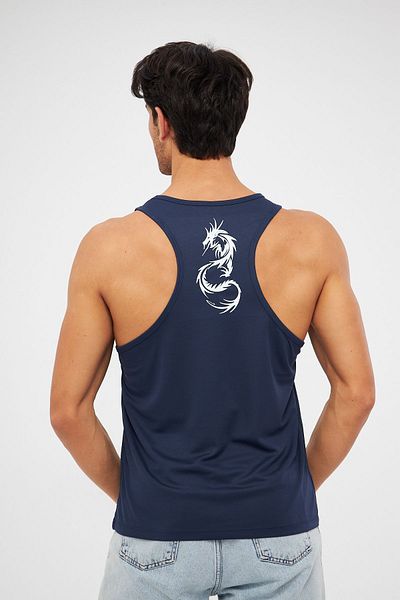 Moda Işık Ανδρικό αθλητικό μονό με στάμπα Navy Blue