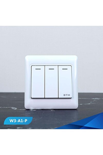 Btm مفتاح ثلاثي، أبيض، ملتوي - 6 قطع