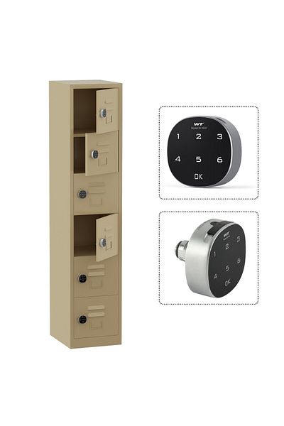 Mahmayi Godrej Digital 6 Door Locker with Advanced Touch Screen Lock Steel Beige