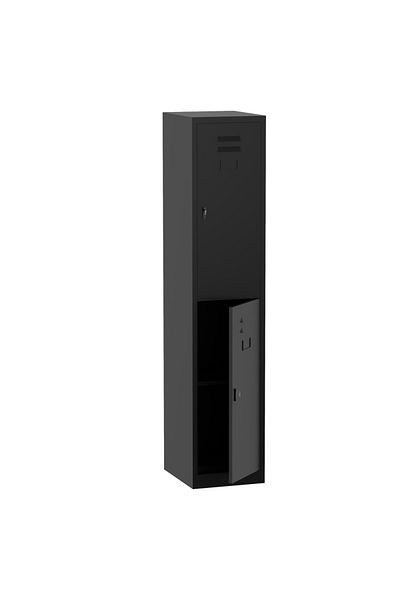 Mahmayi Godrej 2 Door Steel Locker with Heavy-Duty Construction Scratch-Resistant Black Finish