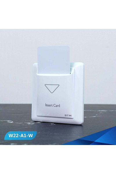 Btm مفتاح بطاقة ابو، ابيض، ملتوي - 100 قطعة