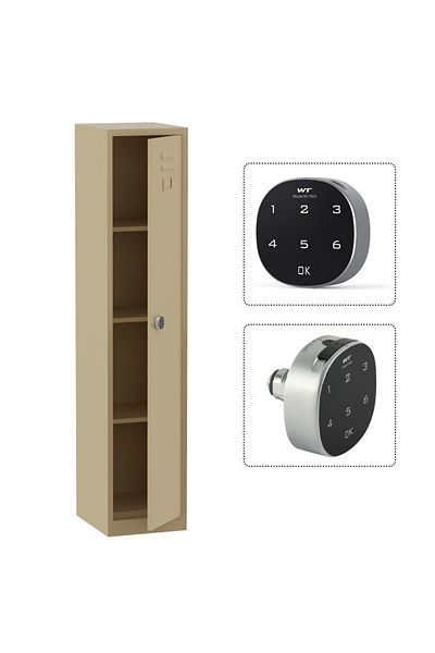 Mahmayi Godrej Digital Single Door Locker with Advanced Touch Screen Lock Steel and Sleek Beige