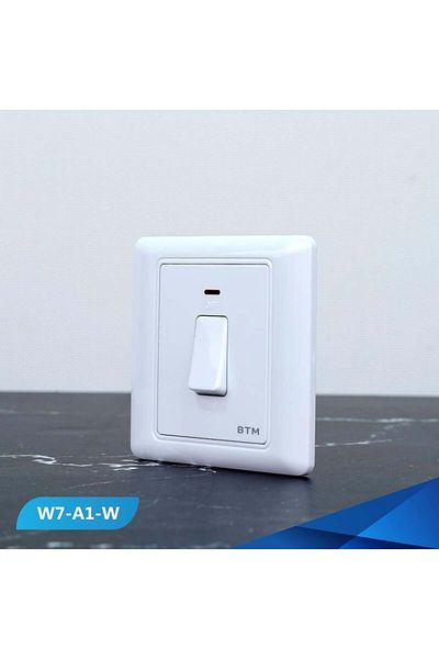 Btm 20A heater switch, white, twisted color- 6 pieces