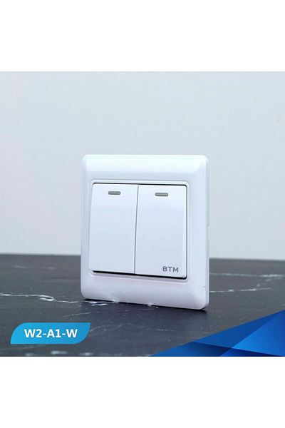 Btm Marwa switch, white, twisted- 10 pieces