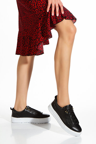 PASSAGE SHOES Спортивні туфлі для жінок з натуральної шкіри - 2075 Чорно-білі