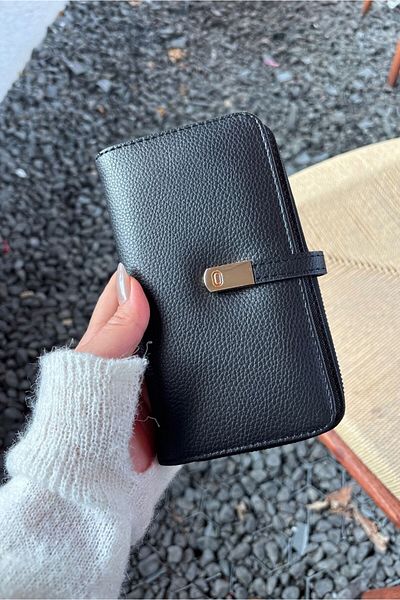 Yuka Atelier Faux Leather Wallet with Phone Compartment