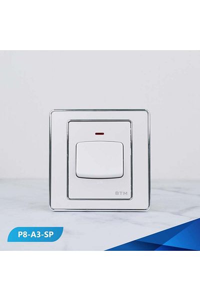 Btm مفتاح مكيف 7×7 فضي وفضي - 6 قطع