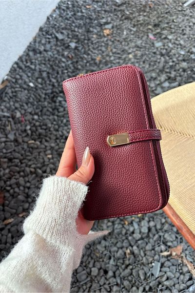 Yuka Atelier Faux Leather Wallet with Phone Compartment