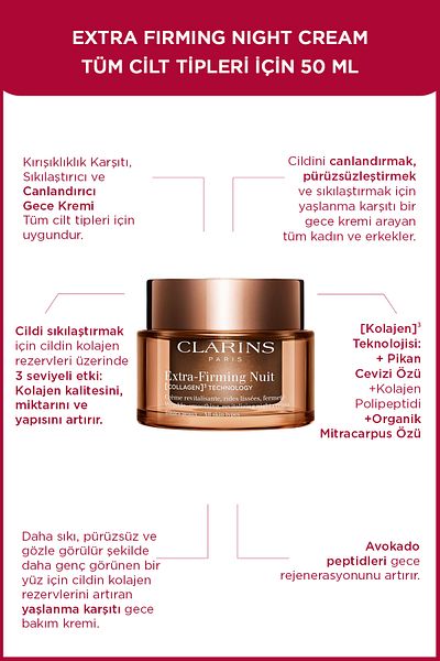 Clarins Extra Straffende Nachtcreme Für Alle Hauttypen Clarins 50 ml