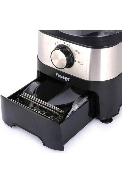 Prestige محضر طعام PR7517 بقوة 800 واط، أسود/شفاف/فضي