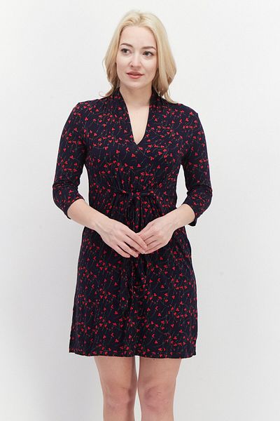 French Connection Women Floral Pattern Mini Dress, Navy Combo